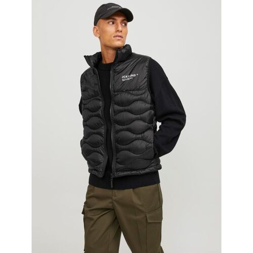 Jack & Jones - 12249441 NOAH BODYWARMER COLLAR SN-BLACK Negro