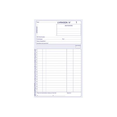 ELVE - Manifold bon de livraison - 297 x 210 mm - 50 feuilles - A4 - autocopiant - numéroté