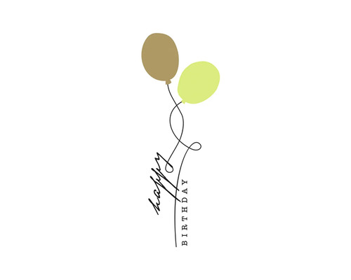 Ansichtkaart Happy Birthday Ballonnen 10,5x14,8 cm