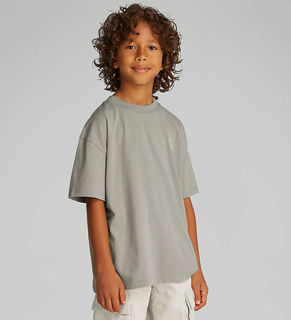 Calvin Klein T-Shirt - Miami Rückenaufdruck - Lorbeer Oak Grey
