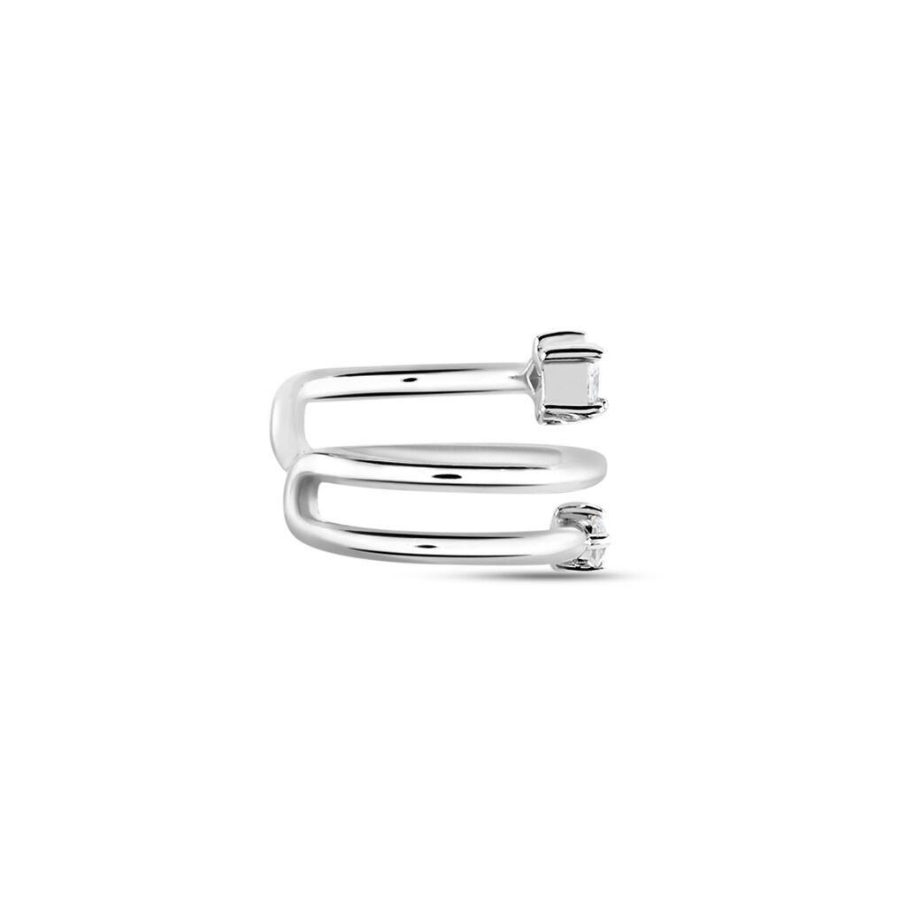 Bague D'hélix Unitaire Amada Argent Blanc Oxyde De Zirconium