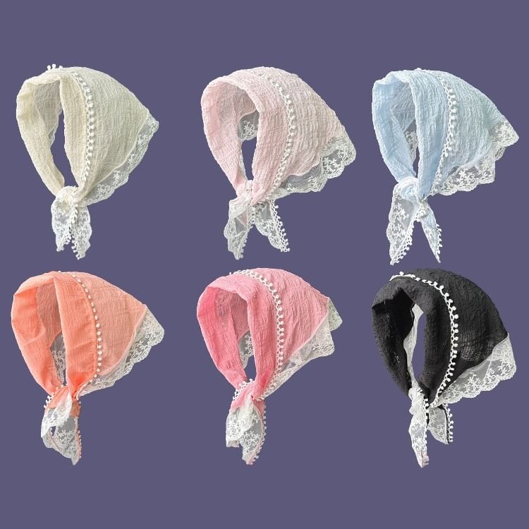 Daeuni - Driehoeksbandana met kanten rand