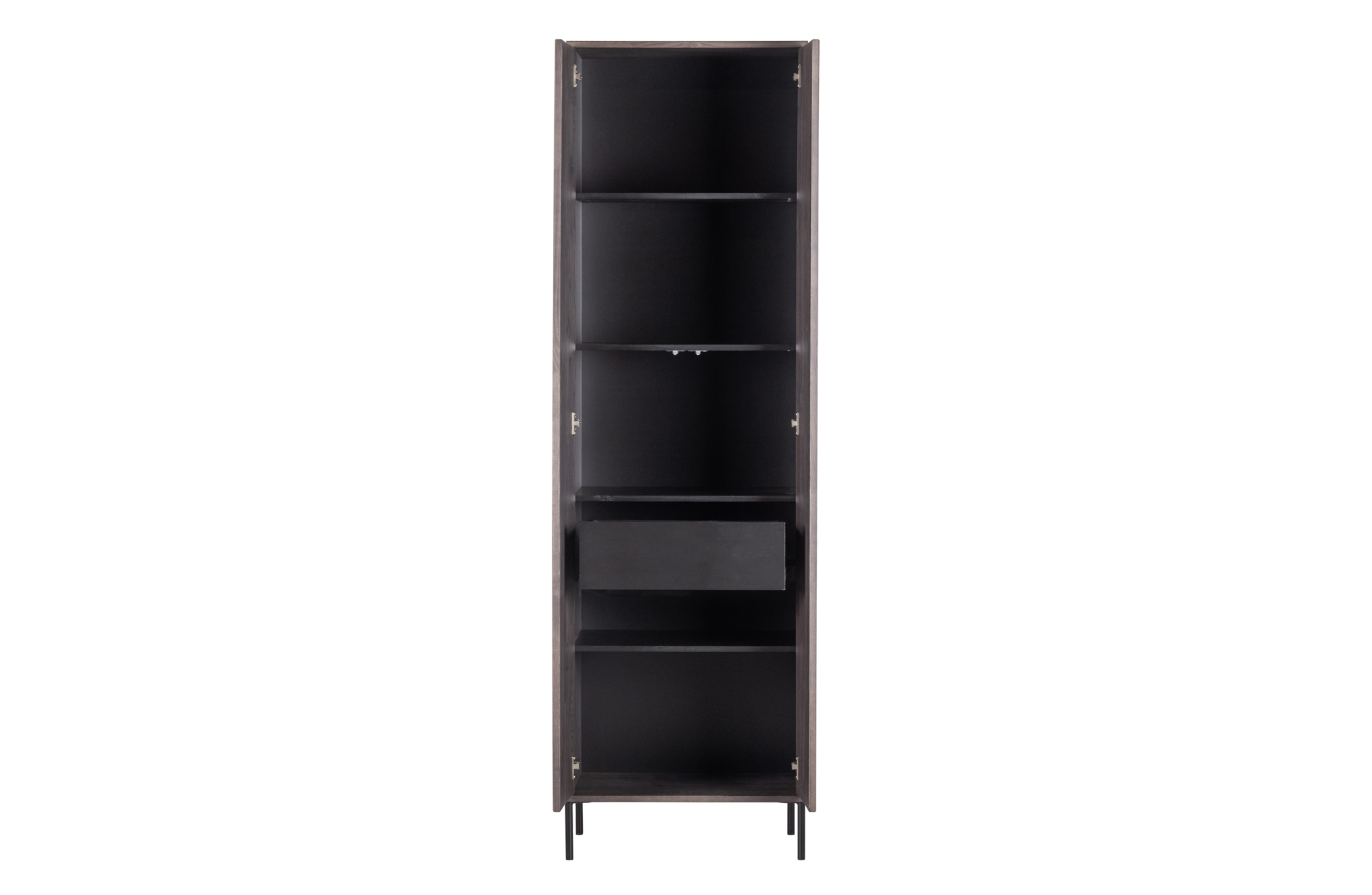 WOOOD hoge kast New Gravure met lade - essen espresso Hoge kast New Gravure met Lade - Essen Espresso