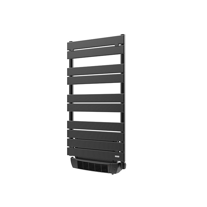 Sèche-serviettes électrique à inertie fluide De'Longhi Phorum anthracite 500W + soufflerie 1000W