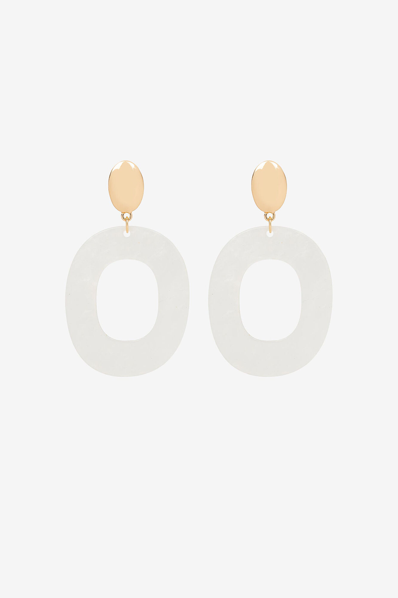 Pendientes largos com detalhes de cores - amarelo