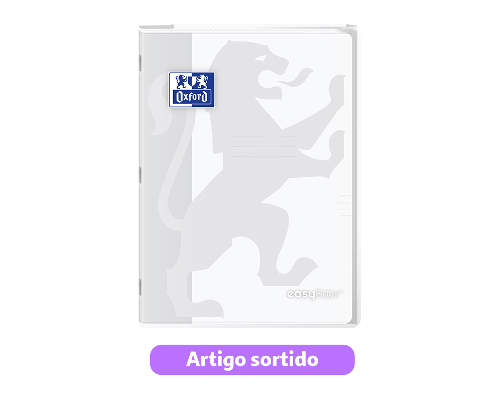 CADERNO AGRAFADO A4 PAUTADO OXFORD EASYBOOK 3EM1 CORES SORTIDAS