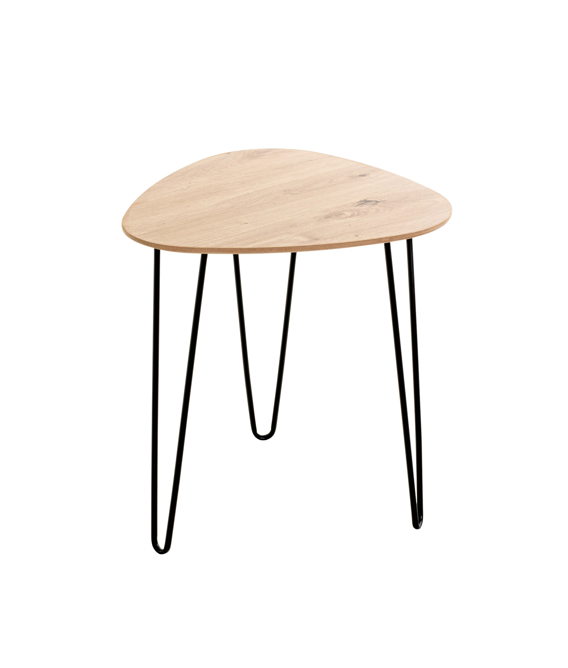 Beistelltisch BERGEN2 Ø 40 cm Eiche-Dekor/schwarz