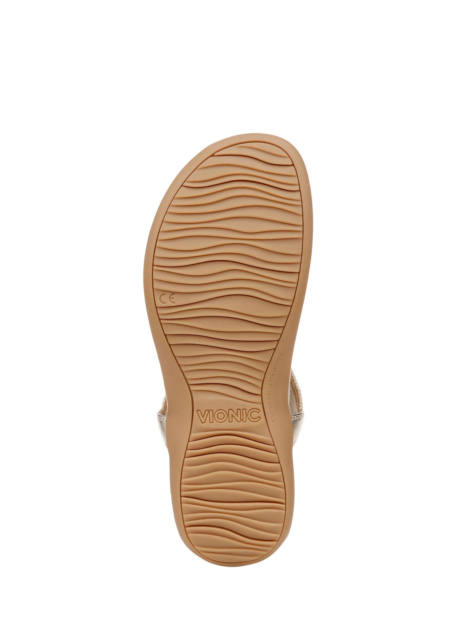 Goud - Vionic Brea Wide Fit Arch Support Toe Post Sandals