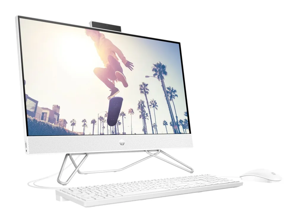 HP 24-cb1011ng - Alt-i-én Core i5 1235U / op til 4.4 GHz - RAM 8 GB - SSD 256 GB - NVMe - Intel Iris Xe Graphics - Gigabit Ethernet - FreeDOS - skærm: LED 23.8