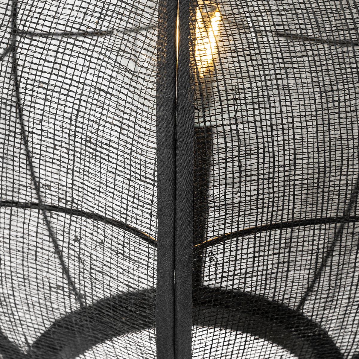 Oosterse hanglamp zwart stof 35 cm - Rob