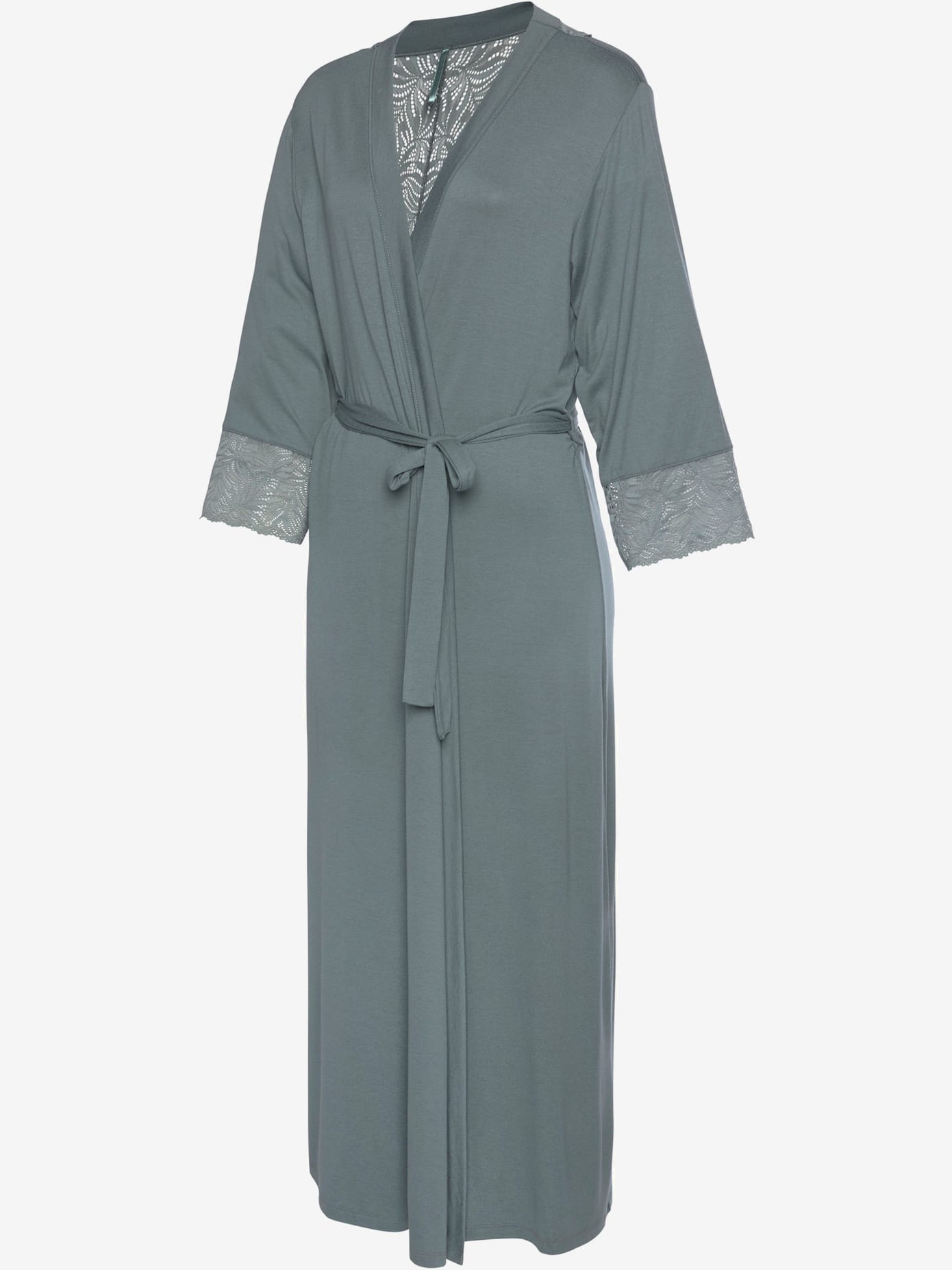 Élégant kimono maxi avec détails en dentelle