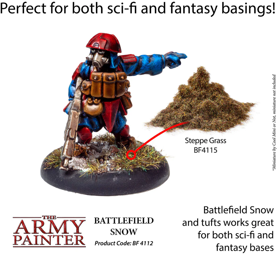 The Army Painter  Battlefield Basing: Snow    Der winterliche Untergrund für deine Dioramen