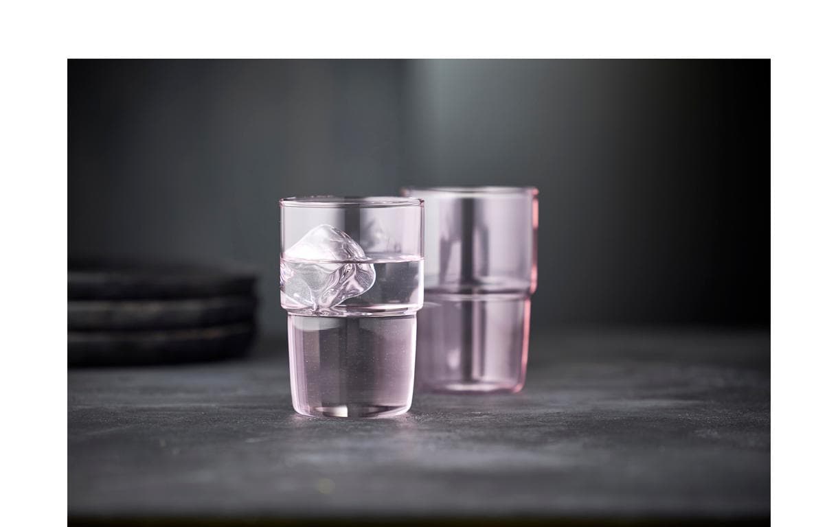 Trinkglas Torino Pink, 2 Stück, 40 clFarbige Gläser für den täglichen Gebrauch