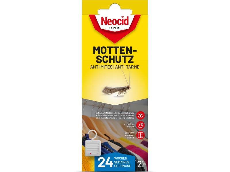 Neocid Expert Insektenabwehr Mottenschutz, 2 Stück Mottenabwehr