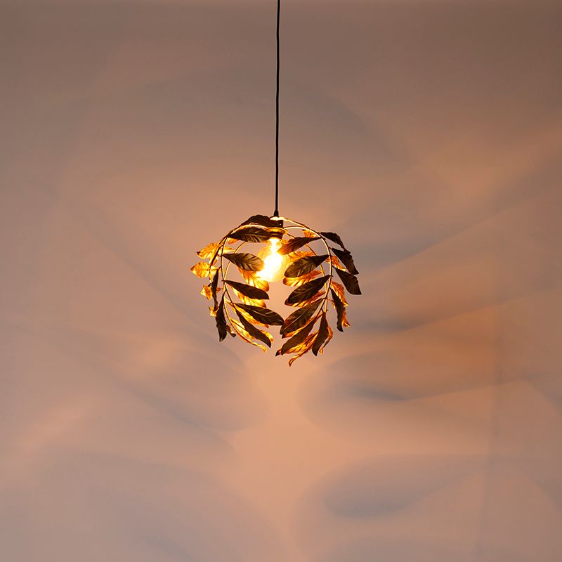 Vintage hanglamp antiek goud 40 cm - Linden