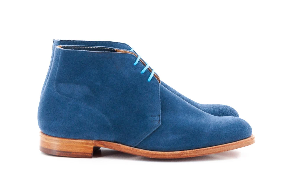 CROCKETT AND JONES - CHUKKA FANTAISIE MIDBLUE