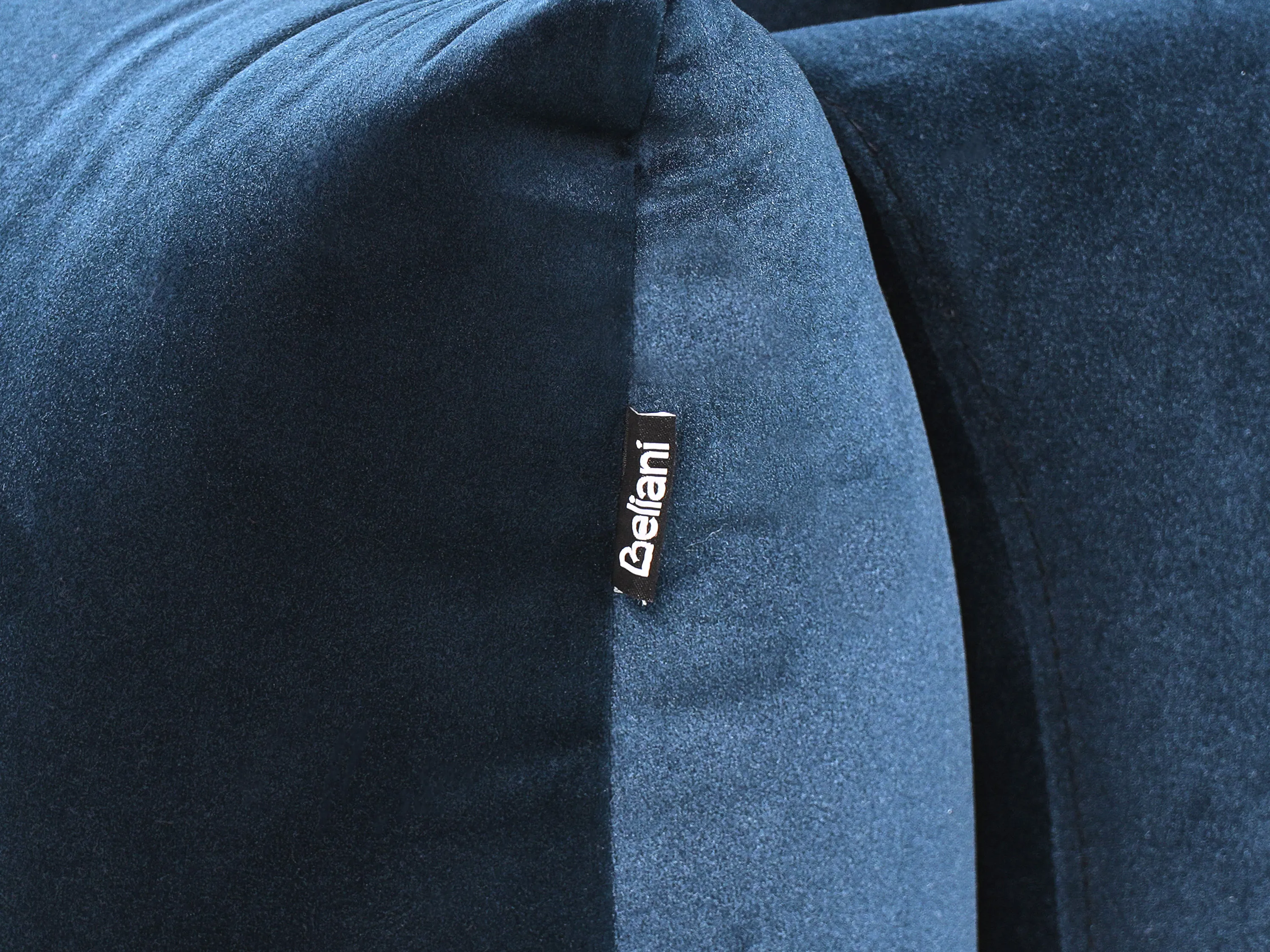 Bank 3-zits LUVOS Fluweel Donkerblauw