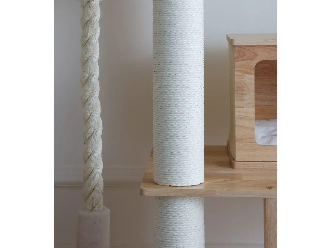 Arbre à chat, Cadre d'escalade pour chat en bois, 275cm×h238cm