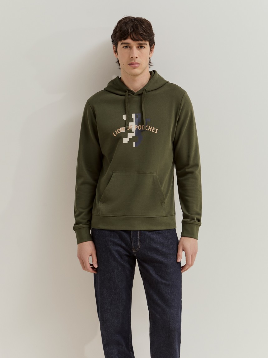 Sweatshirt de algodão com capuz