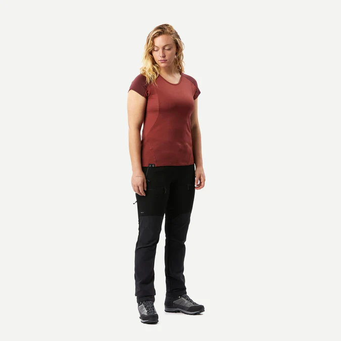 Decathlon Forclaz - Camiseta feminina Forclaz MT500 em lã merino
