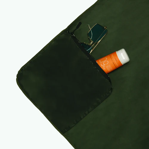 Panama - Serviette microfibre rectangulaire vert