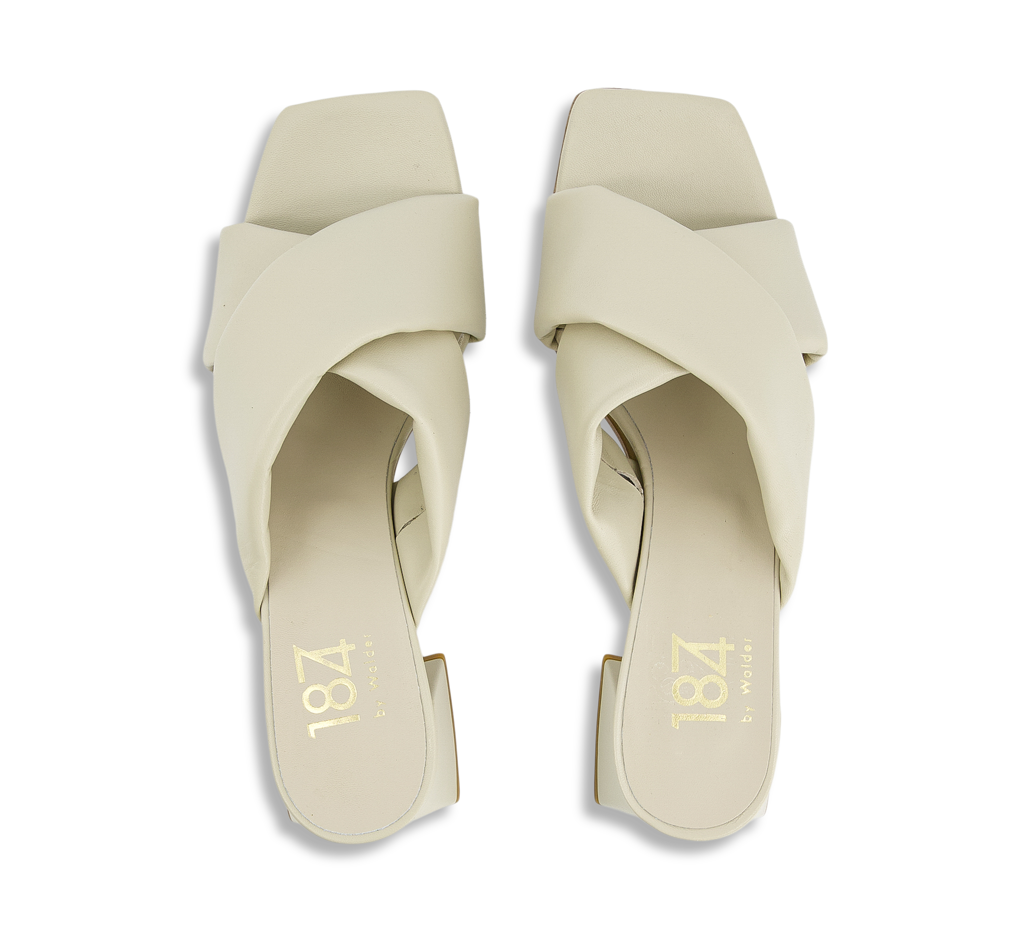 1874 by Walder Pantoletten beige/taupe