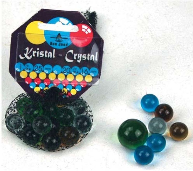 Kristal kleintje knikkers 21x stuks - buitenspeelgoed kinderen - knikkeren