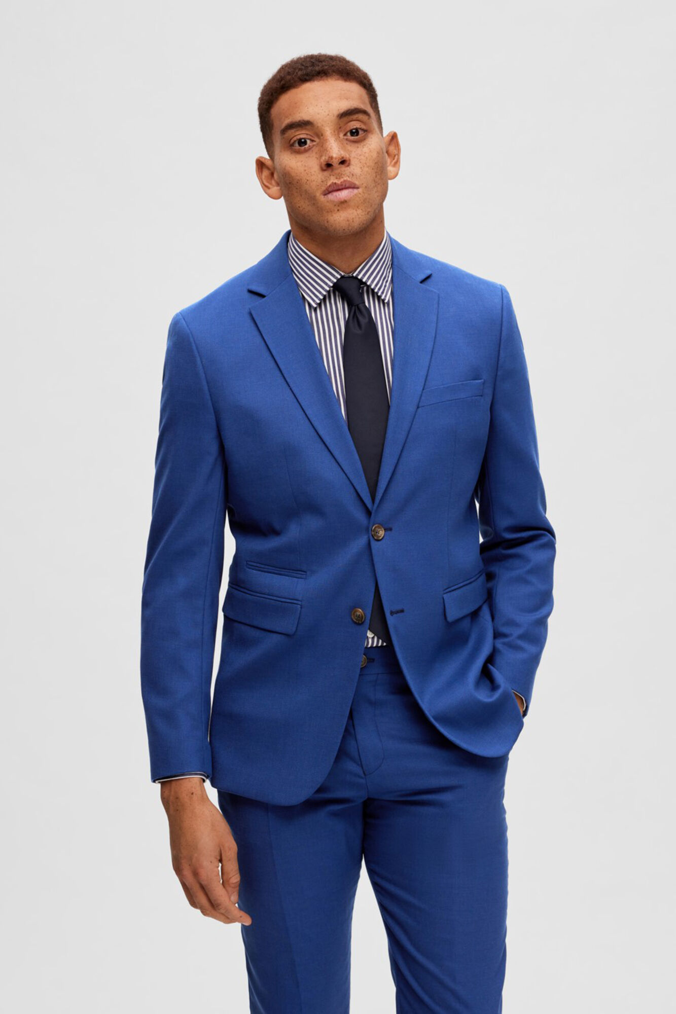 Americana Slim fit con lana - Azul