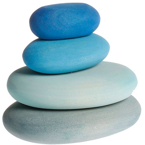 Grimm's stapelset kiezelstenen - blauw