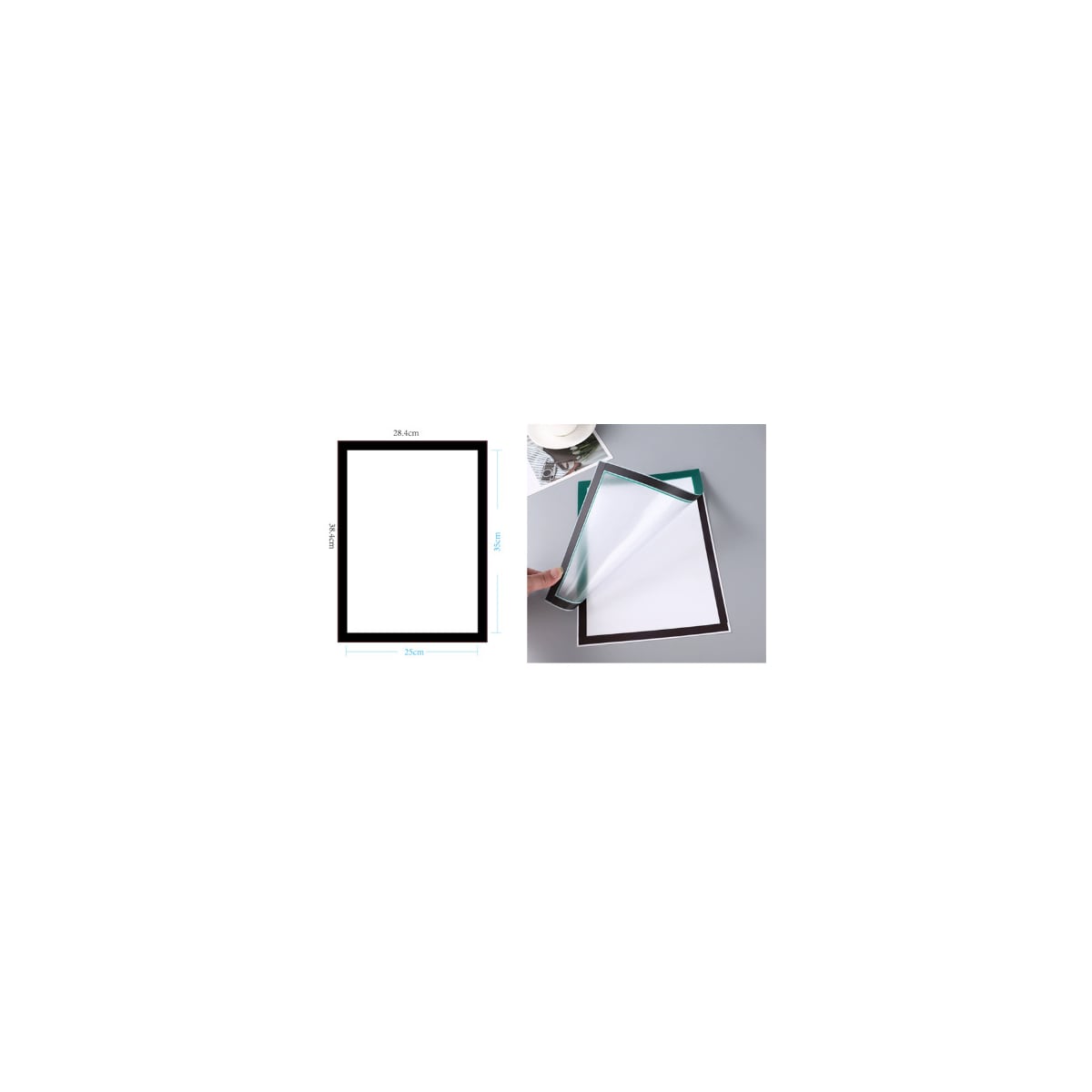 Magnetiske rammer A4 3-pak Flerfarget