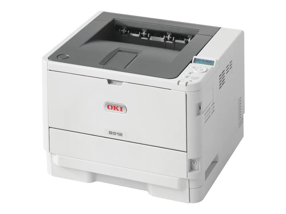 OKI B512dn - Printer - S/H - Duplex - LED - A4/Legal - 1200 x 1200 dpi - op til 45 spm - kapacitet: 630 ark - USB 2.0, Gigabit LAN