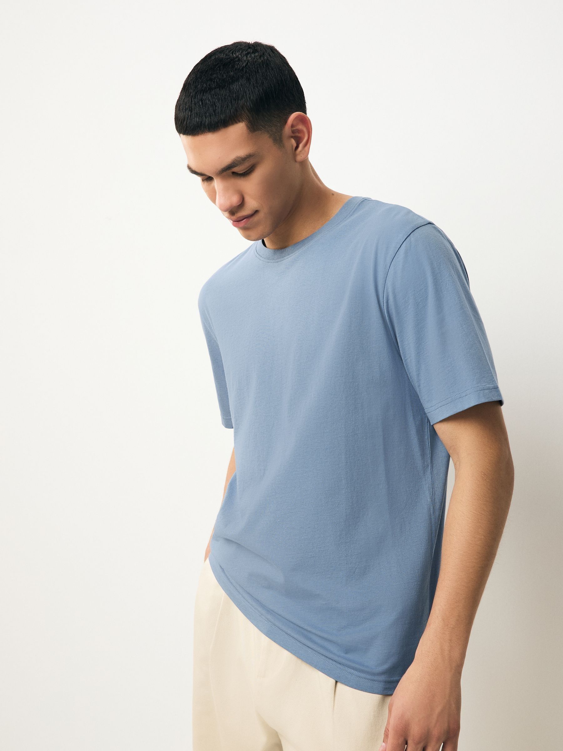 Pastelkleuren wit/blauw/groen/roze/geel/lila paars - Normale Pasvorm - Essential katoenen T-shirts verpakking van 6