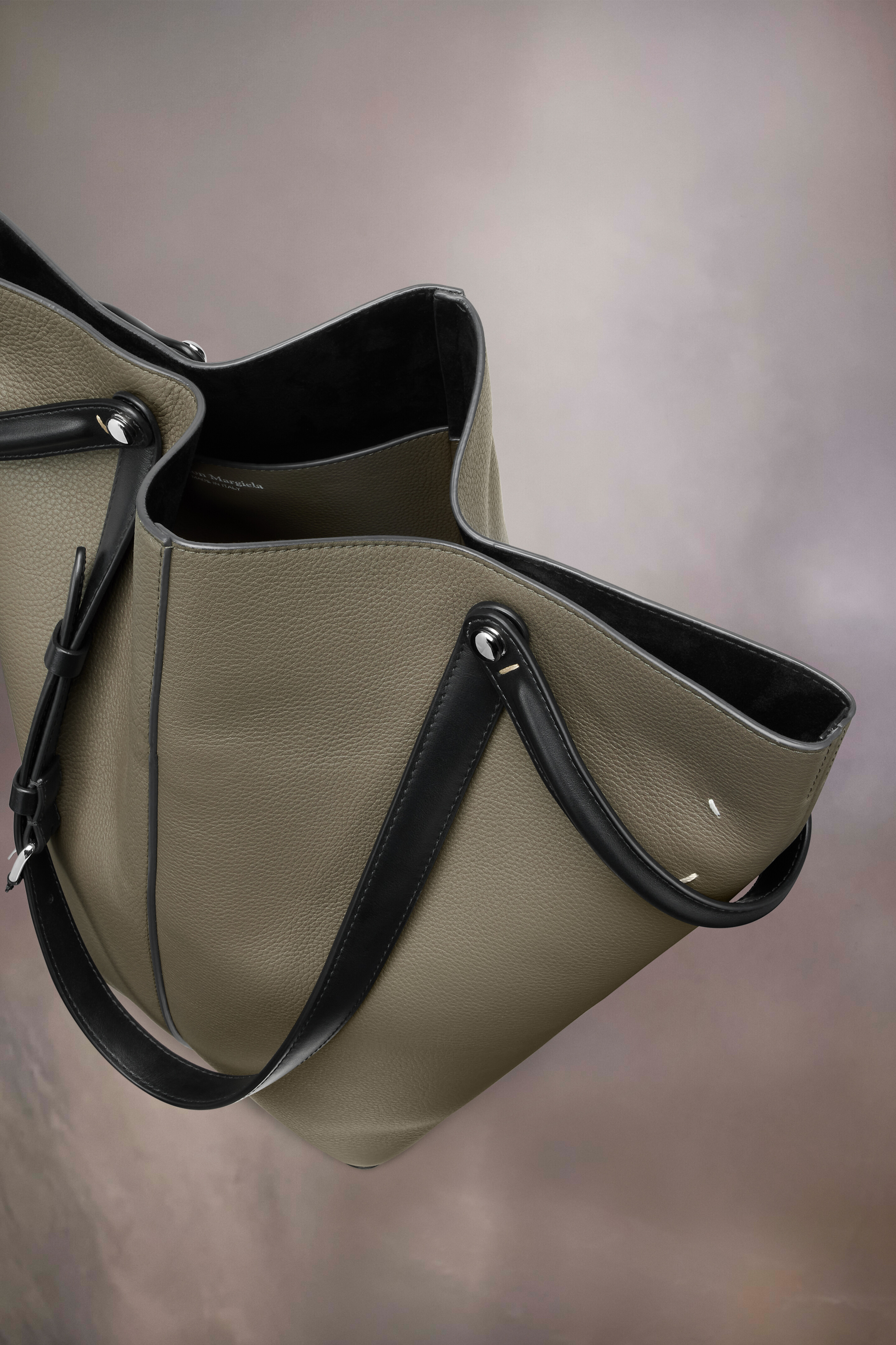 Sac Dress-age medium marron en cuir Graphite et noir