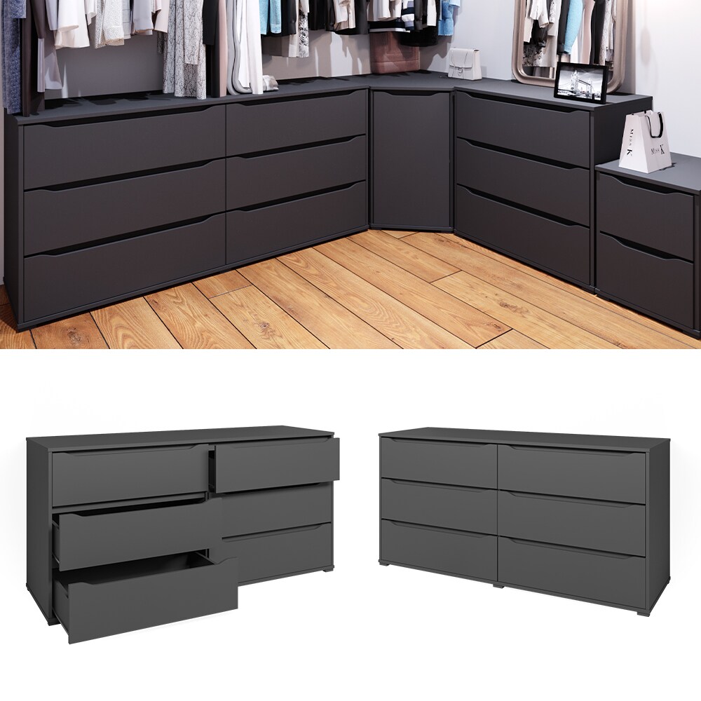 Vicco Kommode Sideboard Mehrzweckschrank Ruben Anthrazit Schublade 160 cm Ablage