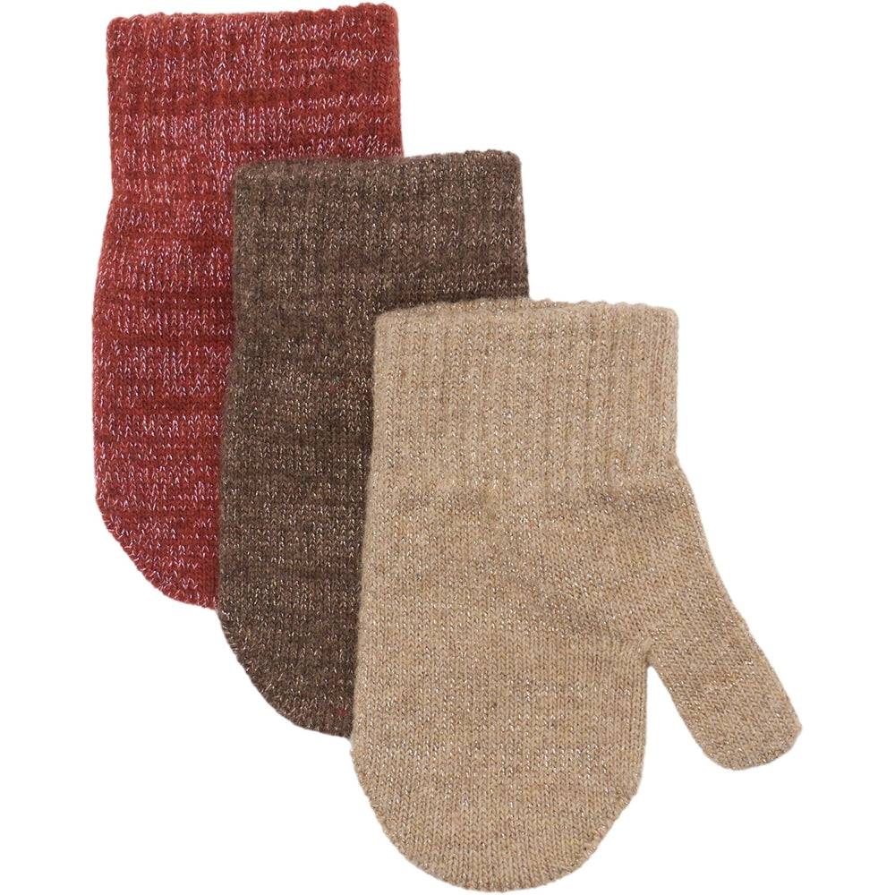 Køb Mikk-Line Apple Butter-Chocolate Chip-Doeskin Magic Handsker 3 Pak Med Lurex