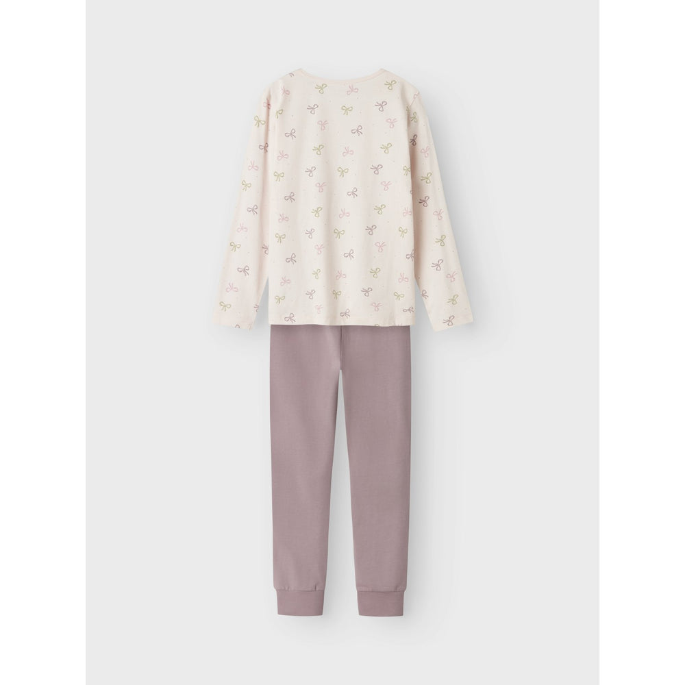 Køb Name It Barely Pink Pyjamas Barely Pink Bow Noos