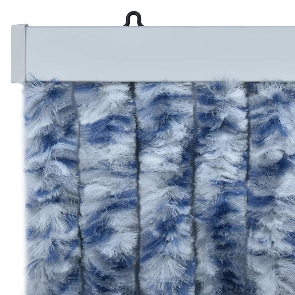 Moustiquaire bleu et blanc 56x200 cm chenille