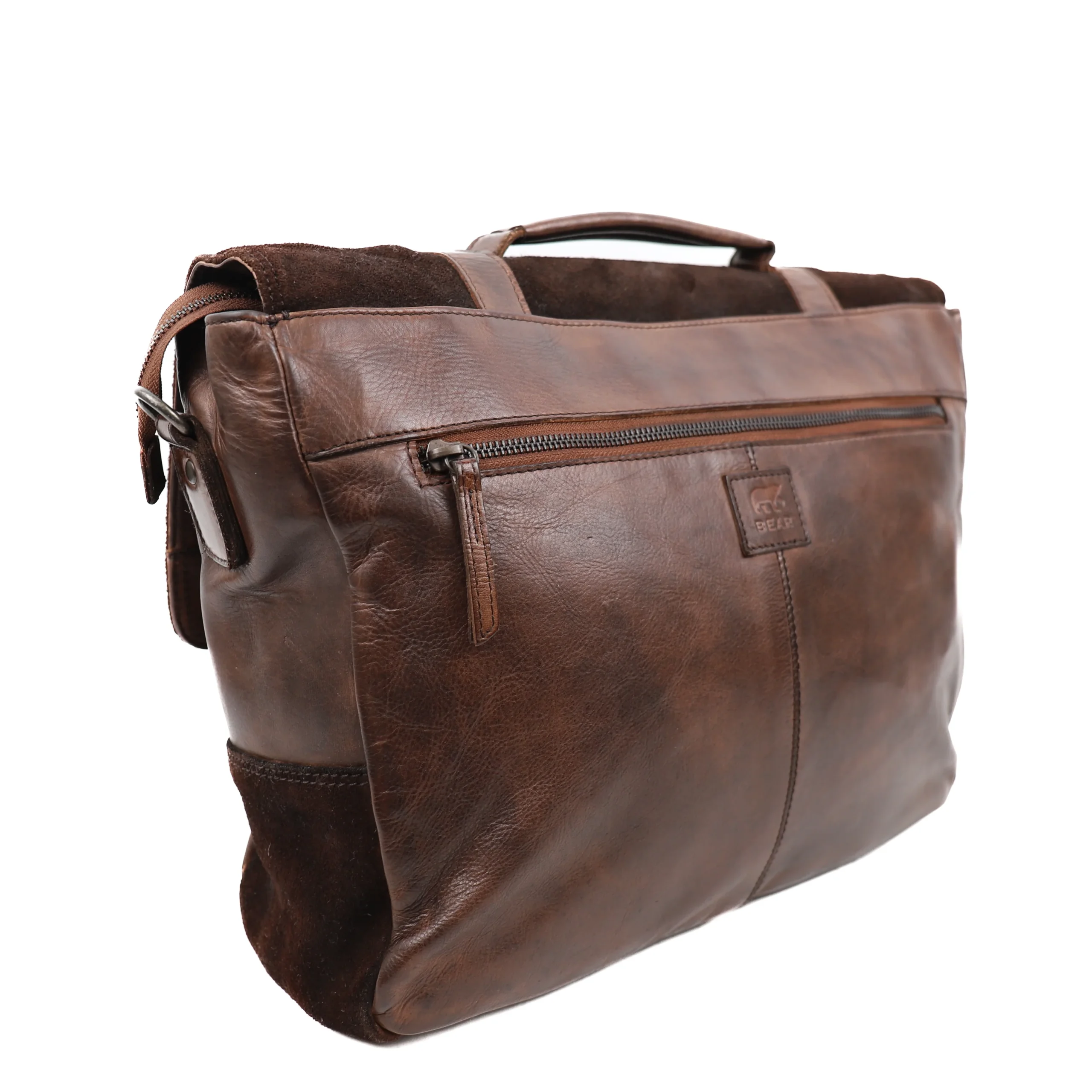 Bear Design Cow Lavato Aktetas 15,6 inch Dijn Brown CL43746