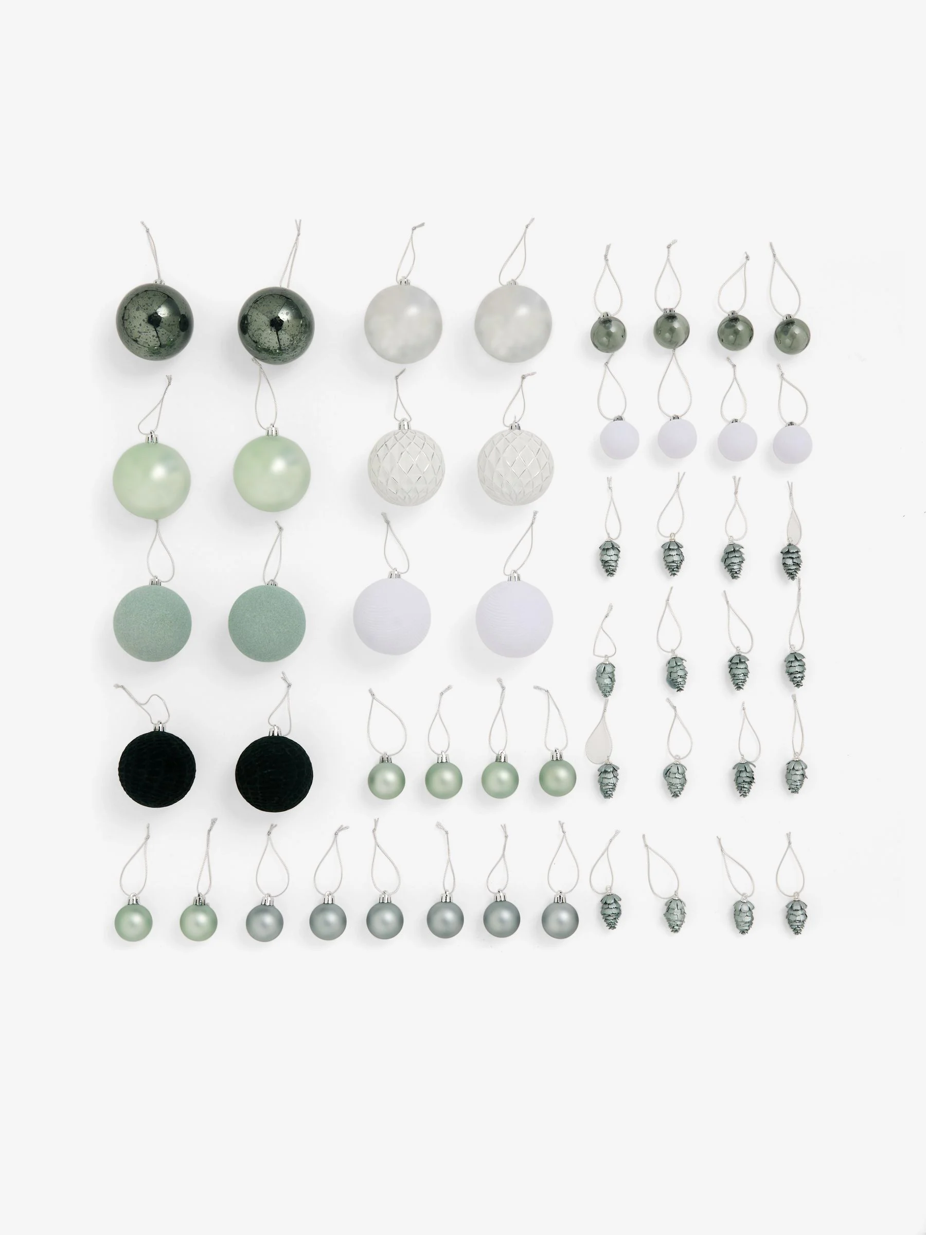 Set van 50 onbreekbare kerstballen