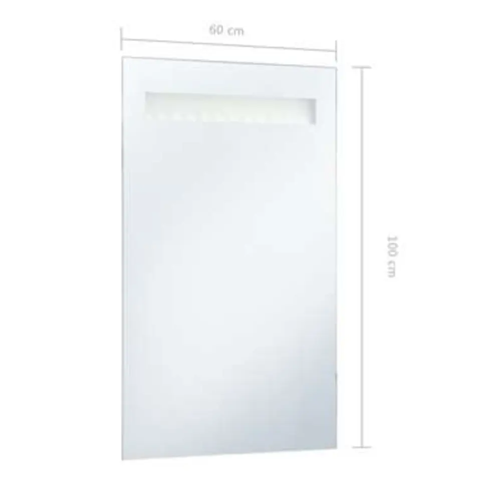 vidaXL - Badkamerspiegel - Zilver - Glas - 60 x 100 cm