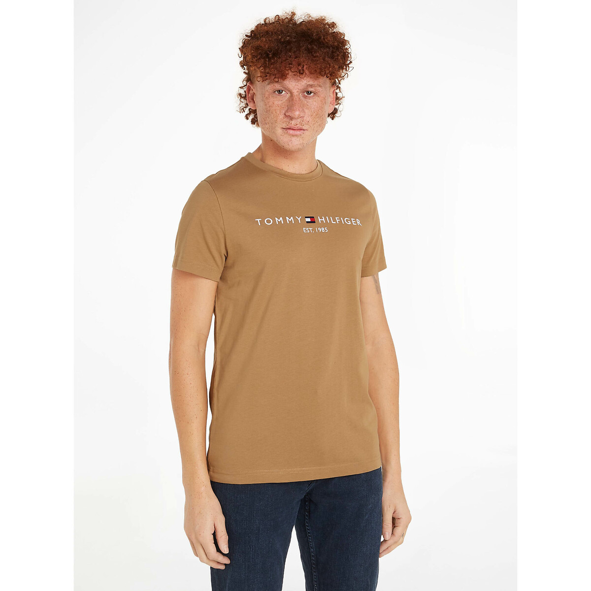 TOMMY HILFIGER<br>Camiseta com gola redonda e logo Tommy