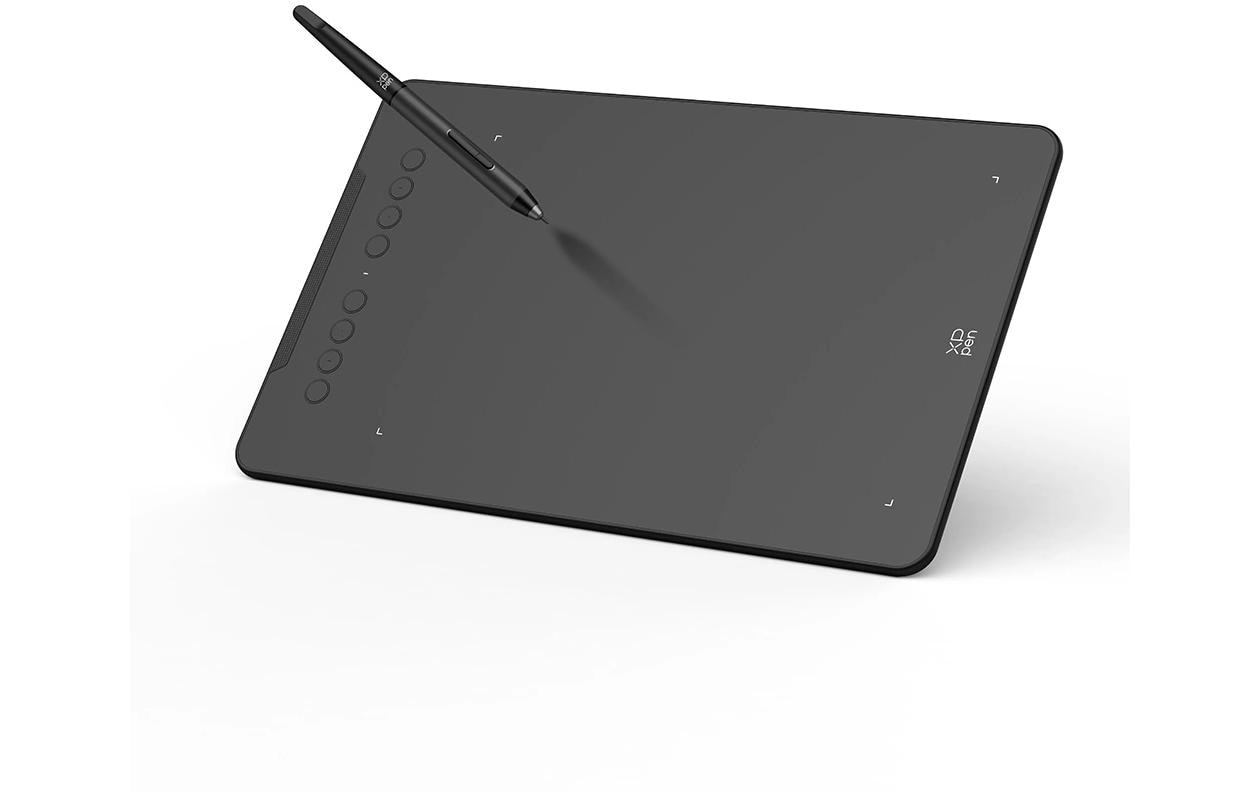 Grafiktablet Deco 01 V3Ein 254 x 152.4 mm Grafiktablett mit dynamischem 60-Grad-Neigungsbürsten-Effekt und höchster Bewegungsfreiheit