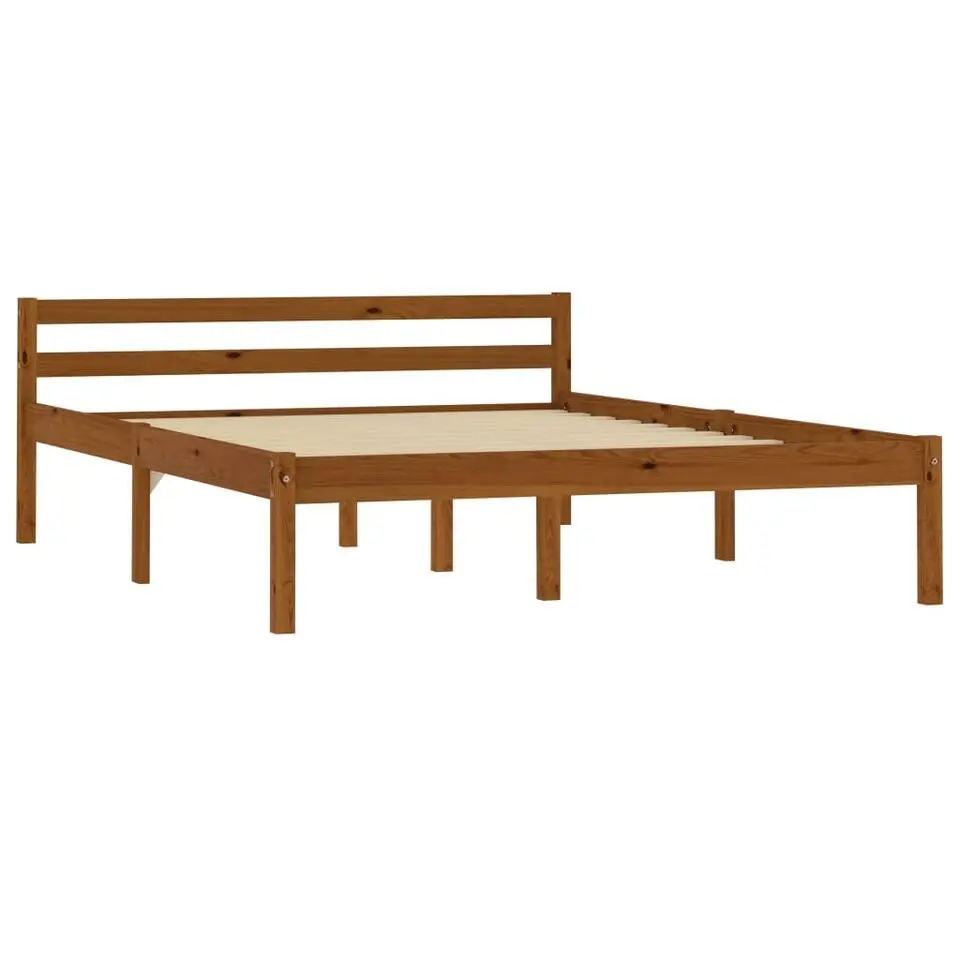 vidaXL - Bed frame - Honingbruin - Massief grenenhout - 120x200 cm