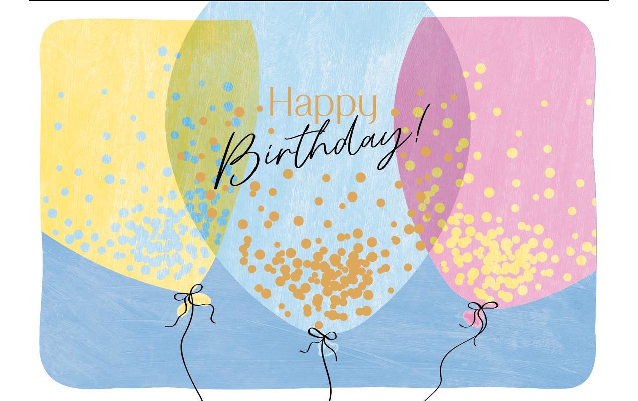 Geburtstagskarte Happy Birthday B6Grusskarte zum Geburtstag