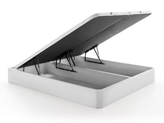 Ensemble 180 x 200 cm sommier coffre blanc + matelas hybride ressorts ensachés 7 zones et gel à mémoire de forme rafraichissant ép.30cm - NAZILI de YSMÉE