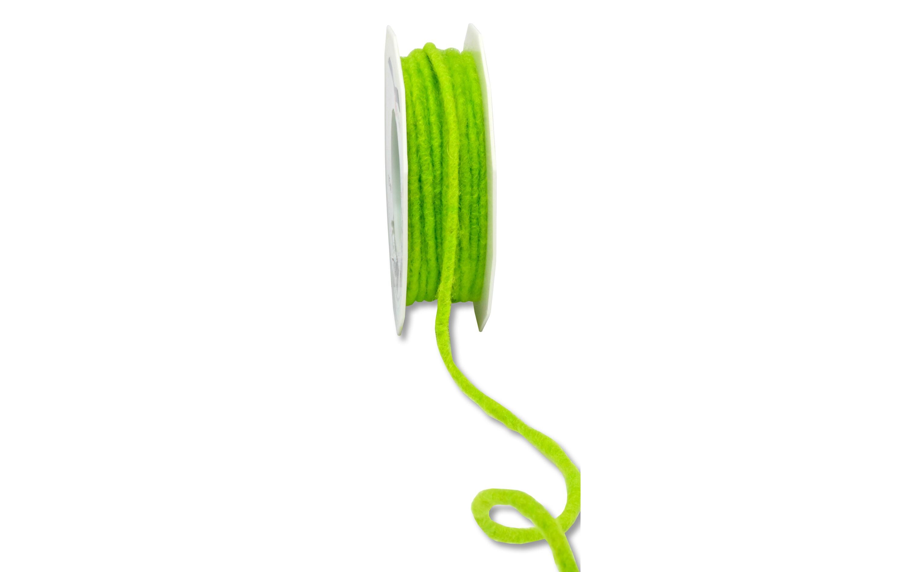 Textilband Elbe Wolle 0.5 cm x 15 m, HellgrünStoffband als einzigartiges Geschenkband