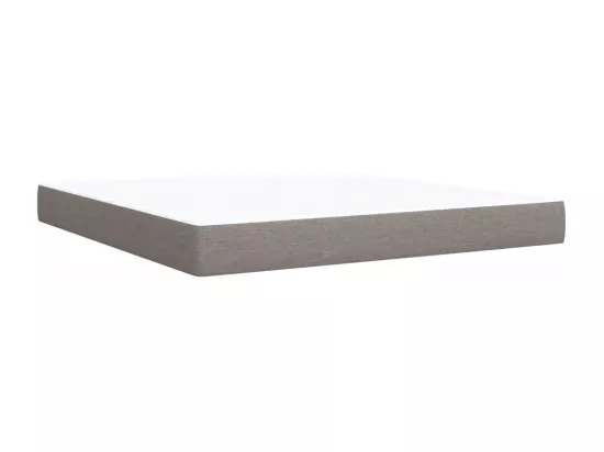 Sommier à lattes de lit avec matelas Taupe 180x200 cm Tissu