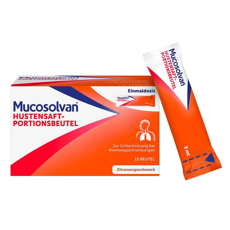 Mucosolvan Hustensaft-Portionsbeutel, 15X5 ml