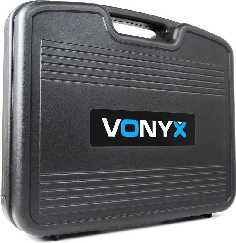 Draadloze microfoon - Vonyx WM82 draadloze microfoonset UHF met twee handmicrofoons