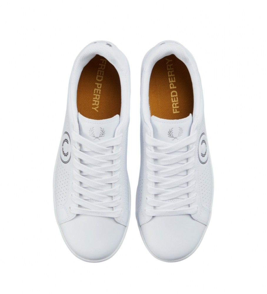 Tênis de couro Fred Perry B721 branco